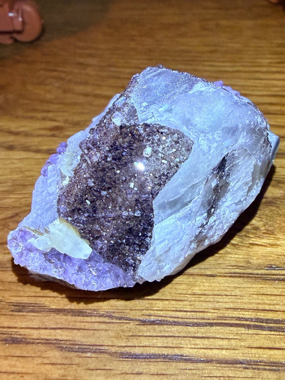 2.1in Calcite Amethyst and Muscovite - Brazil - Picture 4 of 5